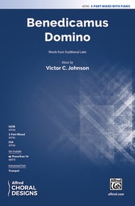 Benedicamus Domino Three-Part Mixed choral sheet music cover Thumbnail